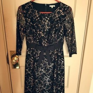 Black and gold lace dress by Lace & Mesh